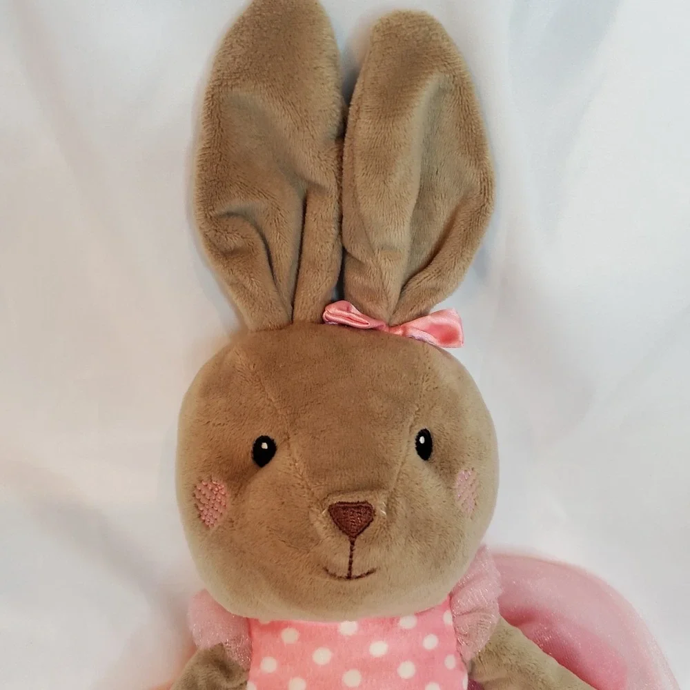 Spark Create Imagine Gray Bunny Rabbit Rattle Plush‎ Ballerina Doll Pink Dress